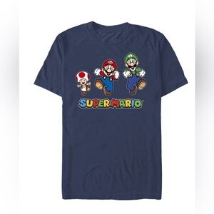 Super Mario, Men's & Big Men's Graphic Crew Neck T-Shirt